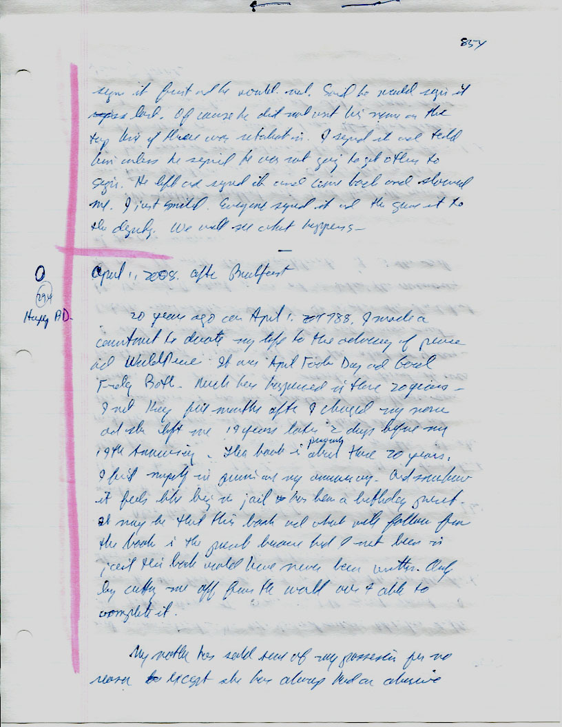 Dr John WorldPeace 2008 Prison Journal